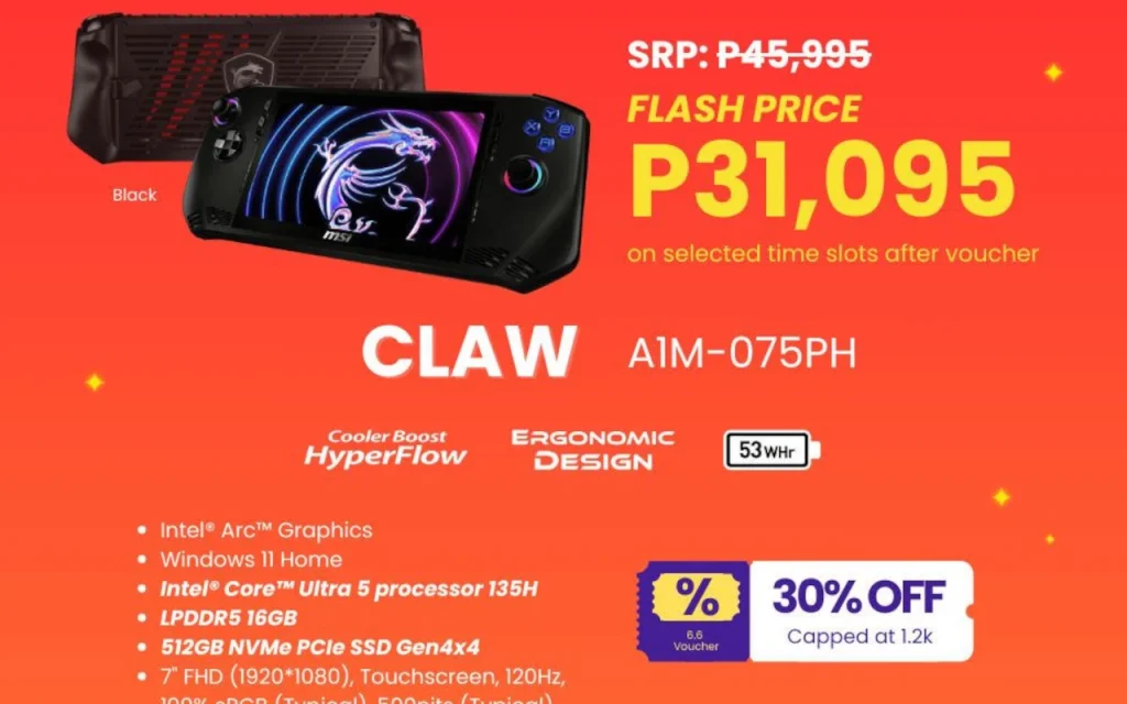 MSI Claw flash sale